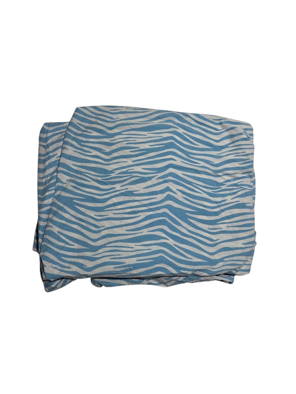 Pottery Barn Teen Blue Zebra 100% Cotton Twin Duvet Cover Y2K